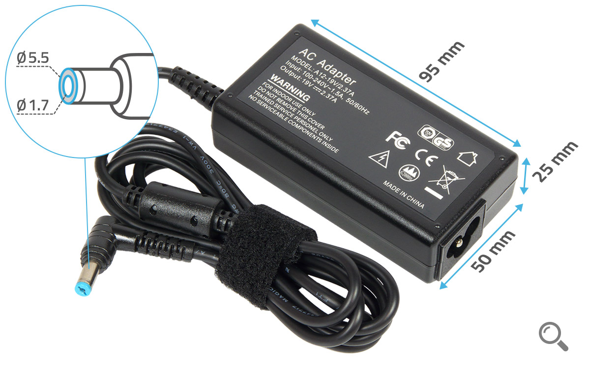 Alimentation Pour Acer Chromebook 14 Cp5-471 Adaptateur Chargeur 45w