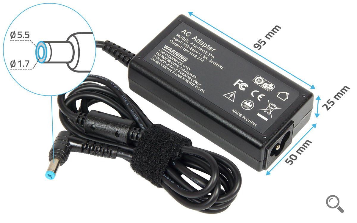 Chargeur d'ordinateur portable AC adaptateur 30W 19V /1,58A prix