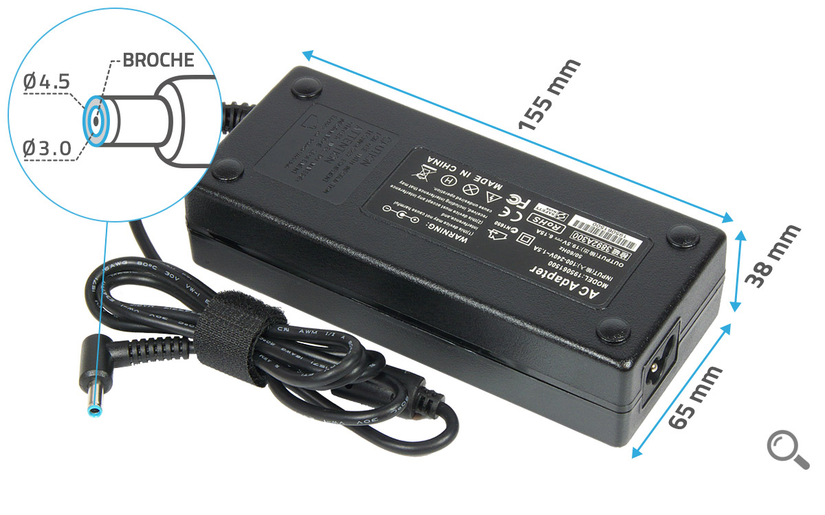 Chargeur/Alimentation pour HP PAVILION 15-BC018NF