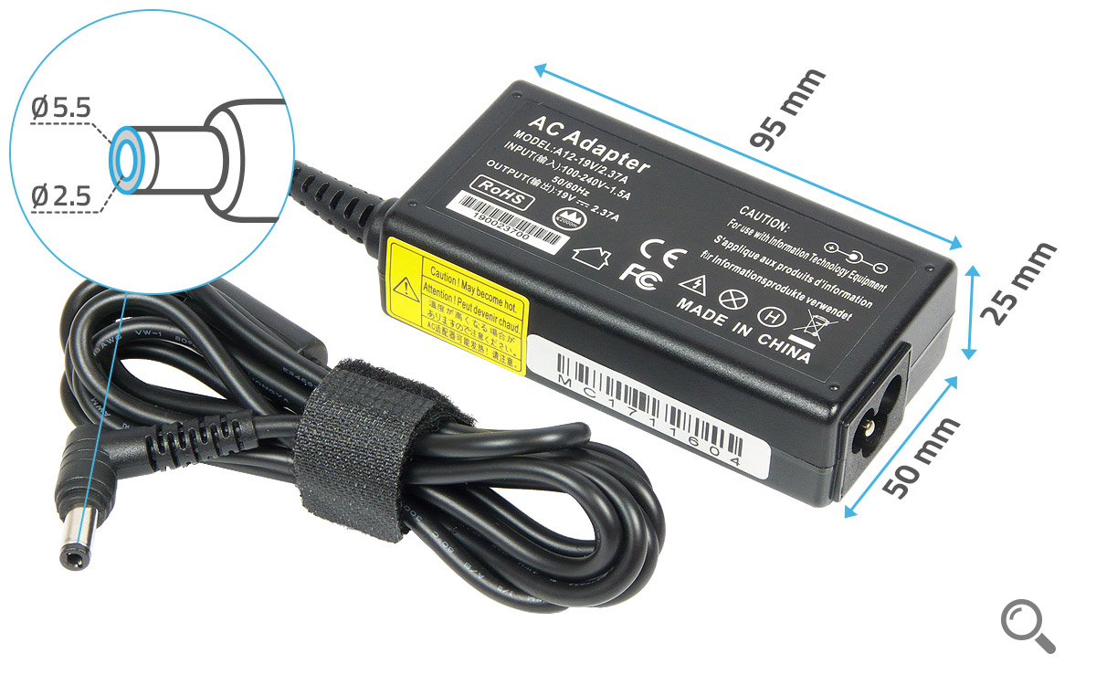 Adaptateur ASUS 33w 1,75a 19v 4 mm chargeur d'alimentation